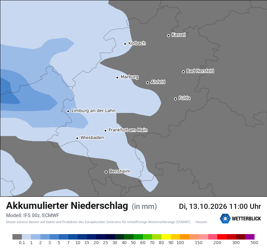 Modellkarte ECMWF – tot_prec – he