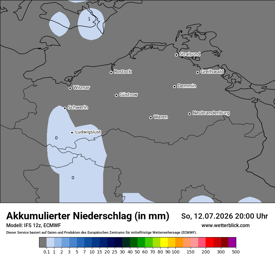Modellkarte ECMWF – tot_prec – mv