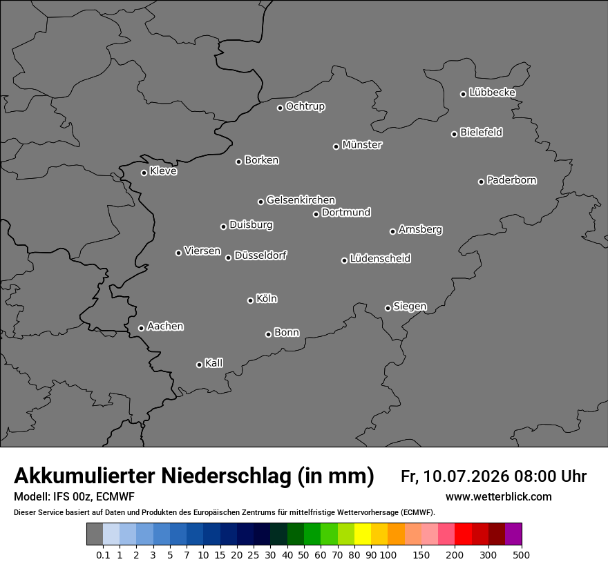 Modellkarte ECMWF – tot_prec – nrw