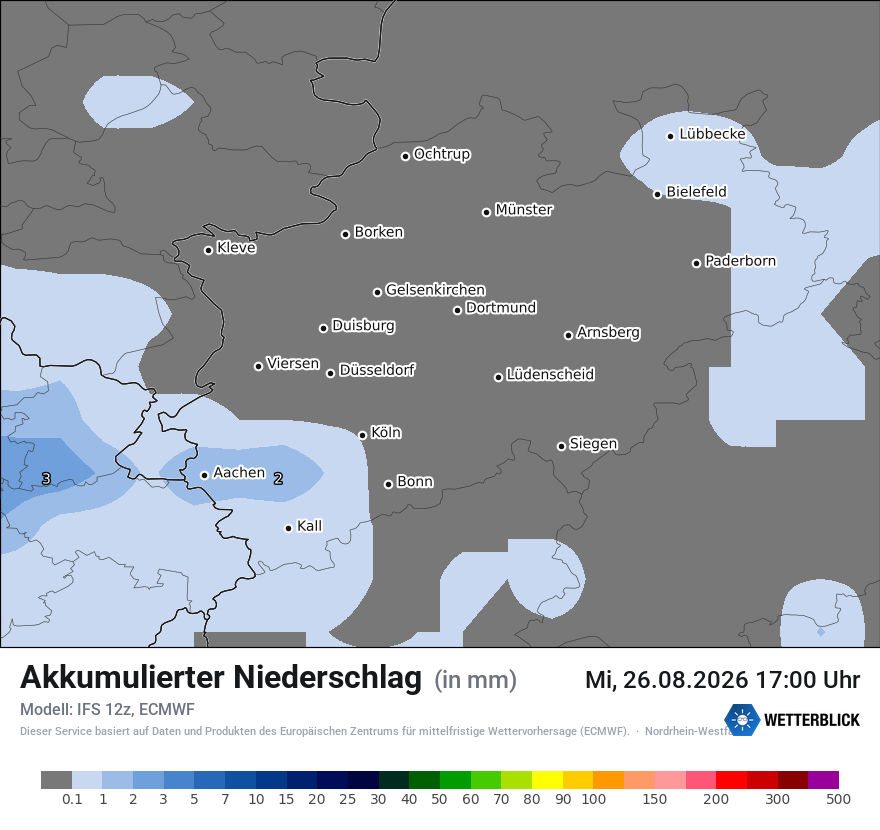 Modellkarte ECMWF – tot_prec – nrw
