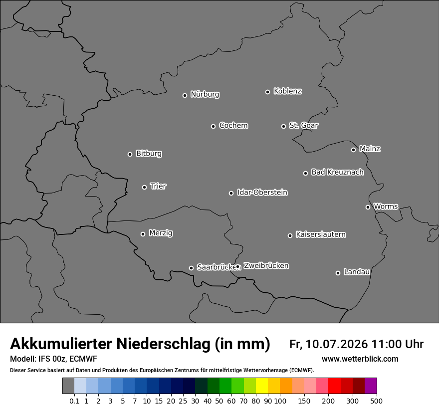 Modellkarte ECMWF – tot_prec – rp
