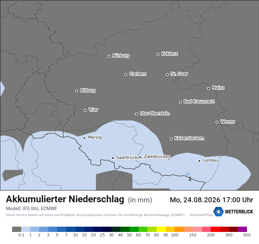 Modellkarte ECMWF – tot_prec – rp