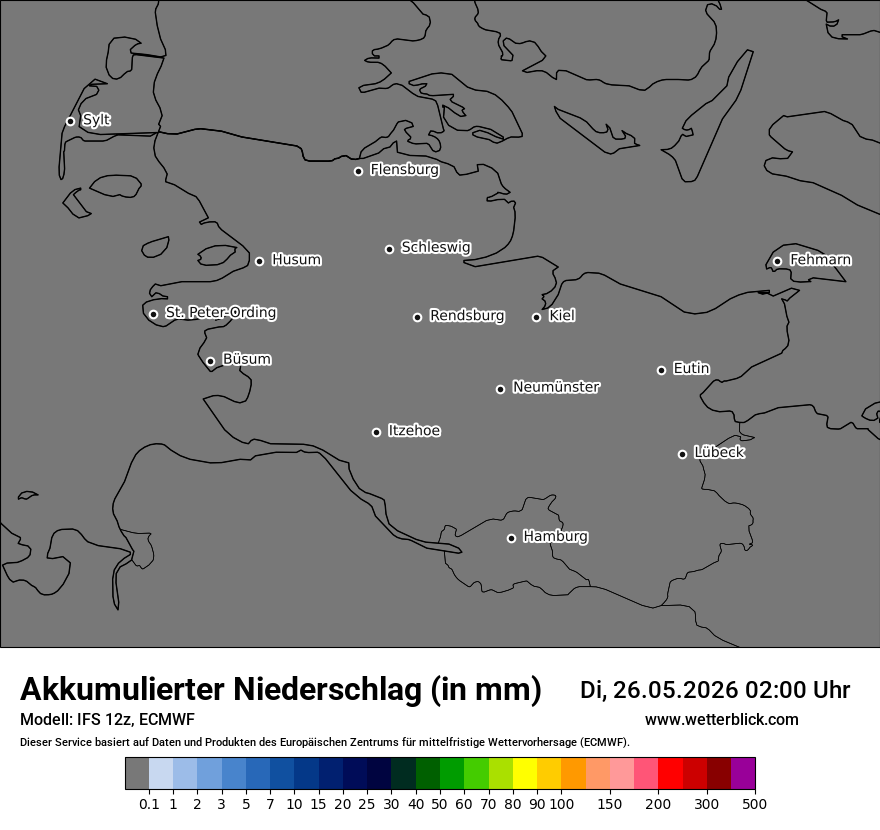 Modellkarte ECMWF – tot_prec – sh