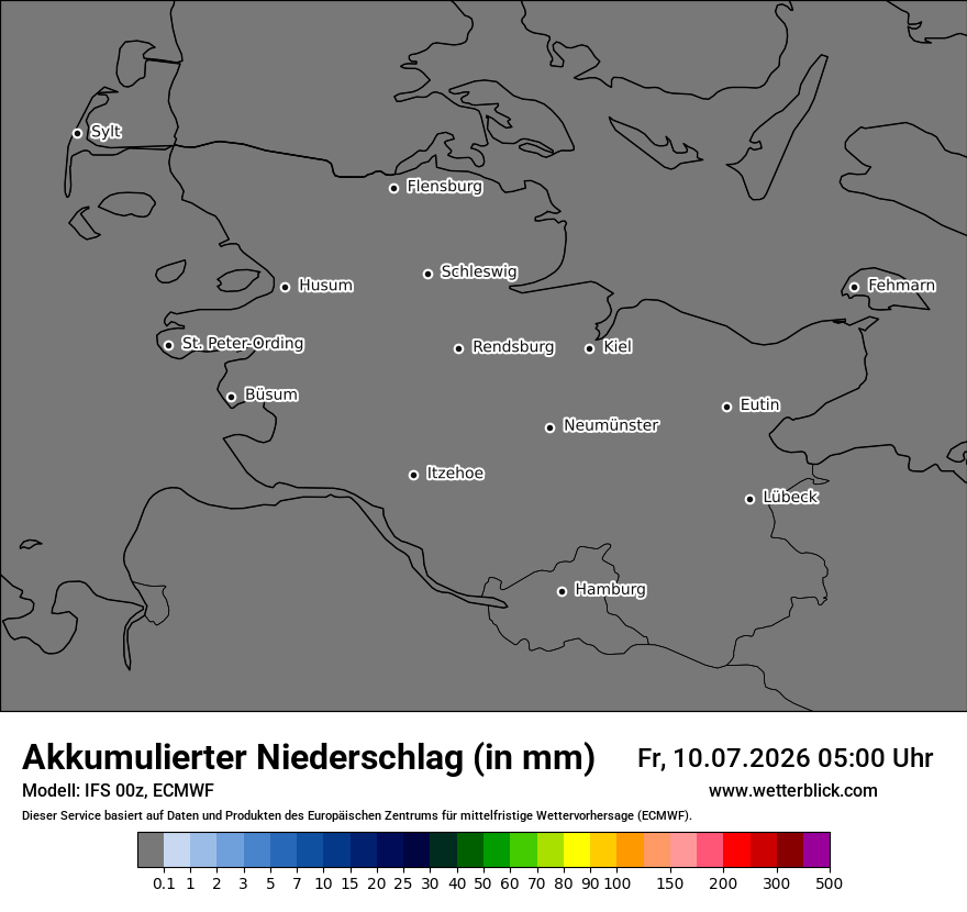 Modellkarte ECMWF – tot_prec – sh