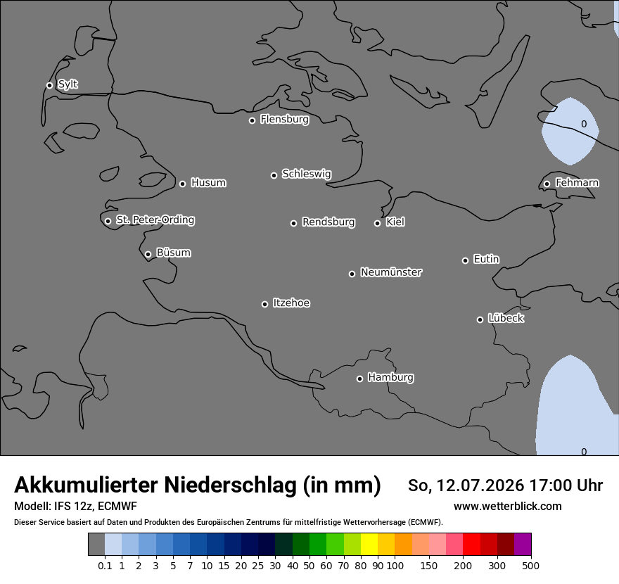 Modellkarte ECMWF – tot_prec – sh
