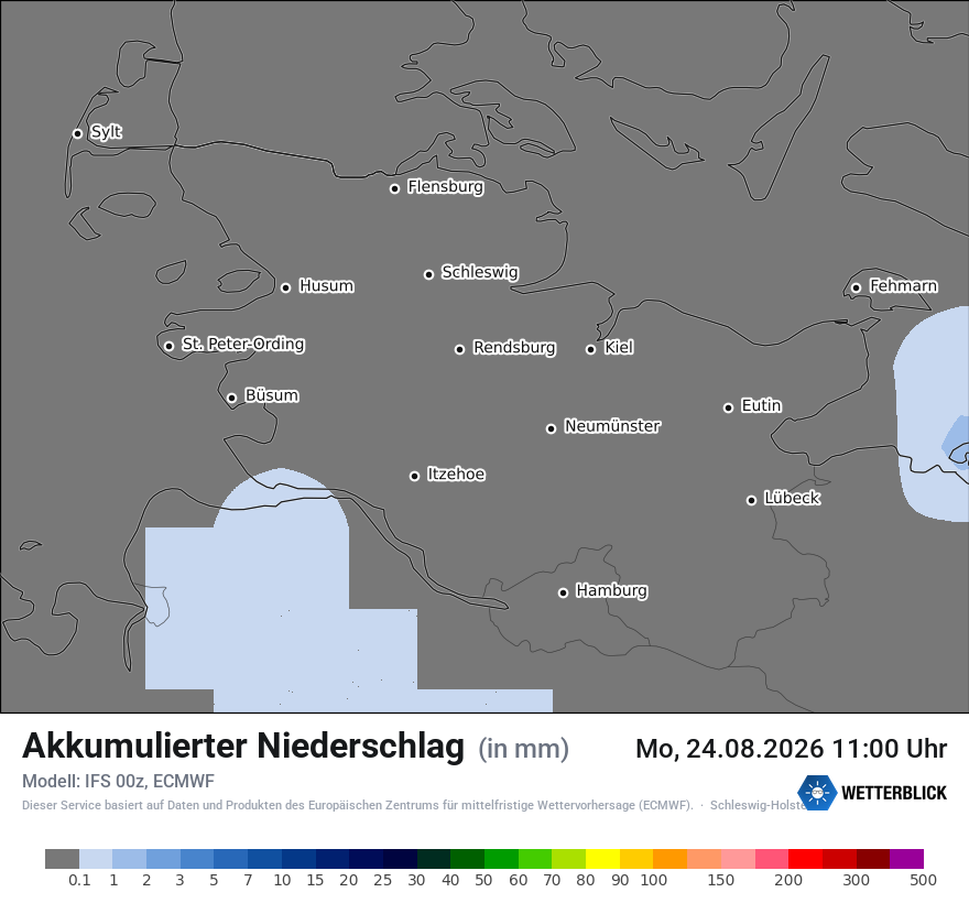Modellkarte ECMWF – tot_prec – sh