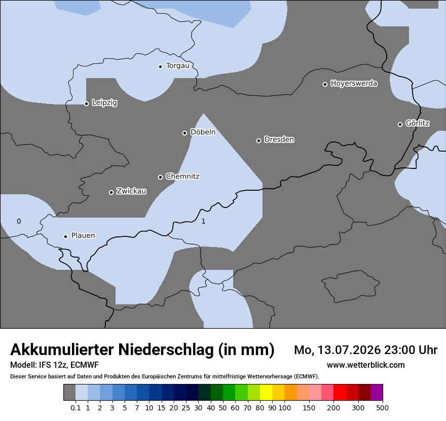 Modellkarte ECMWF – tot_prec – sn