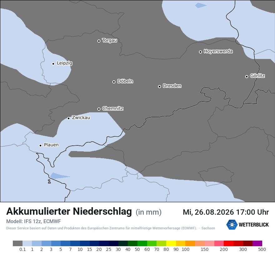 Modellkarte ECMWF – tot_prec – sn