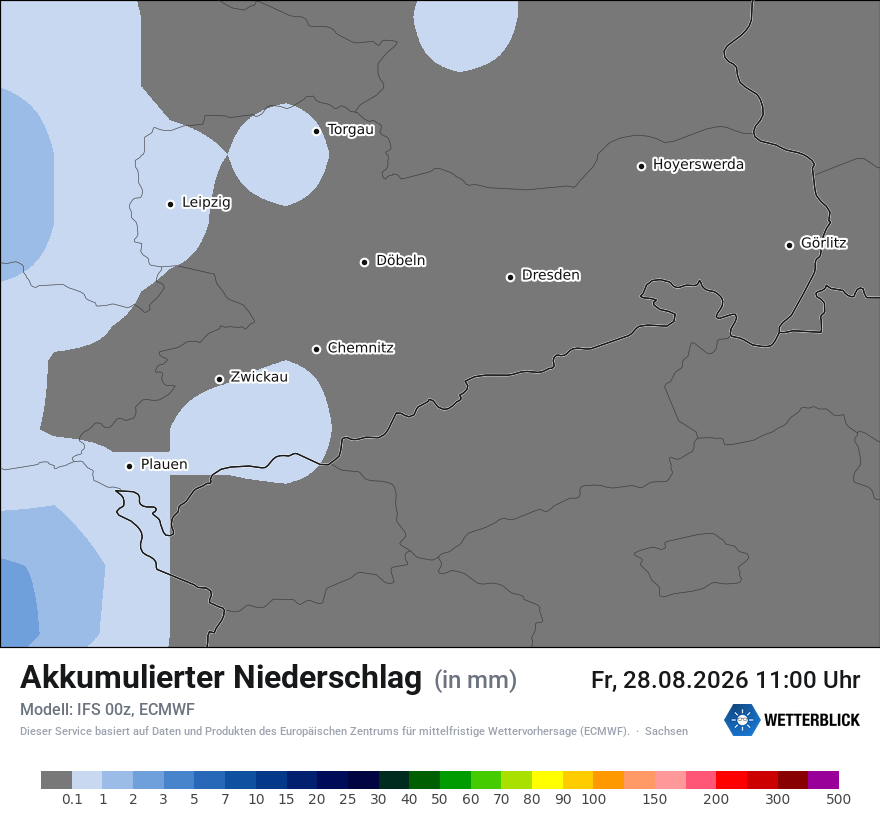 Modellkarte ECMWF – tot_prec – sn