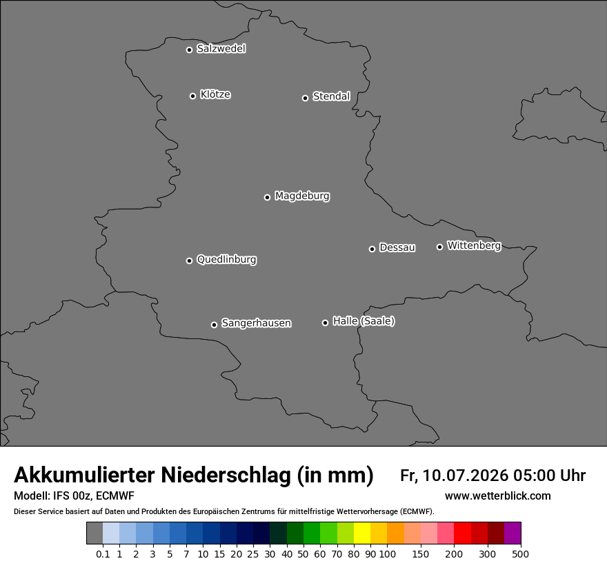 Modellkarte ECMWF – tot_prec – st