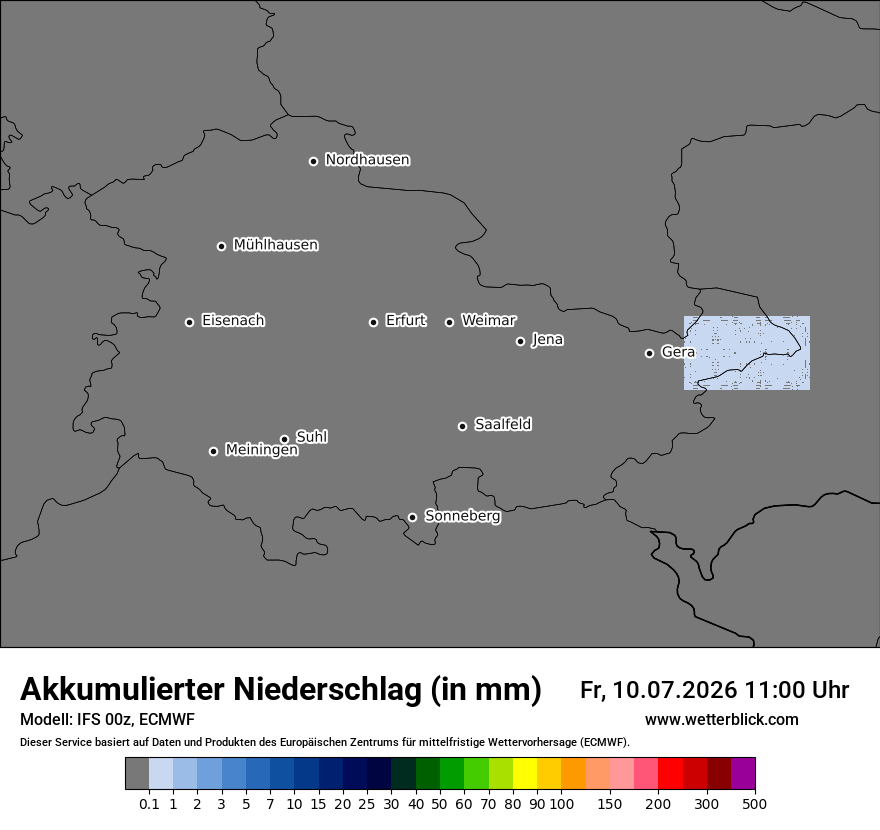 Modellkarte ECMWF – tot_prec – th