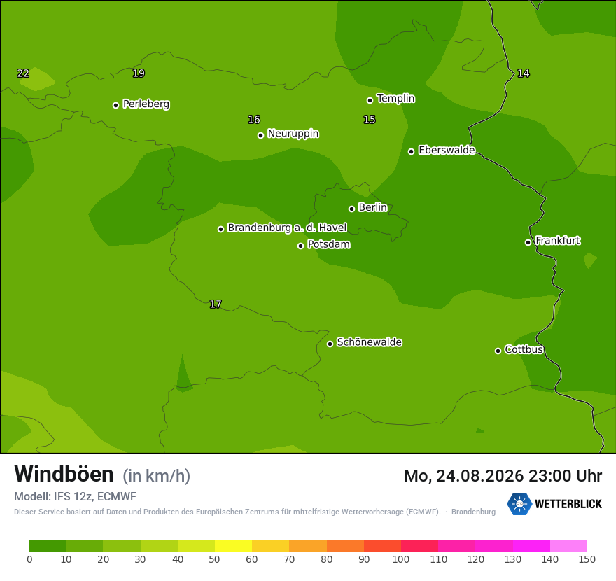 Modellkarte ECMWF – vmax – bb