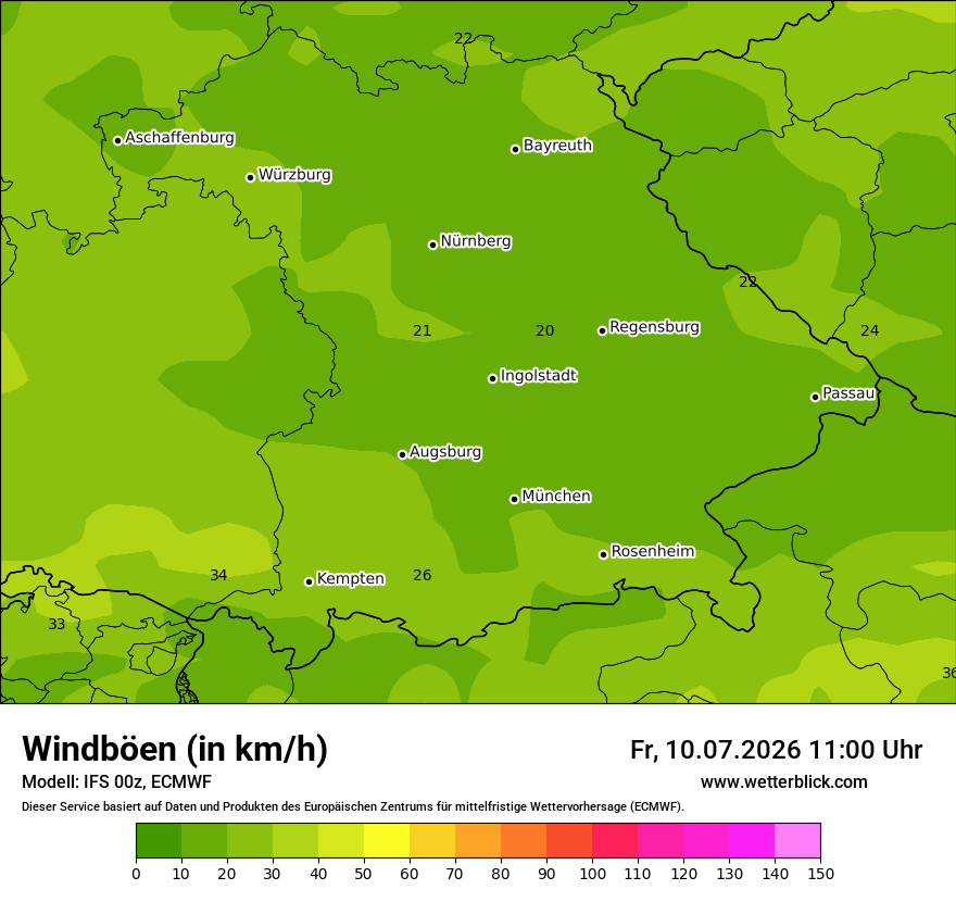 Modellkarte ECMWF – vmax – by