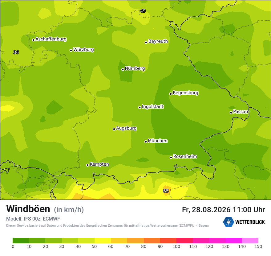 Modellkarte ECMWF – vmax – by