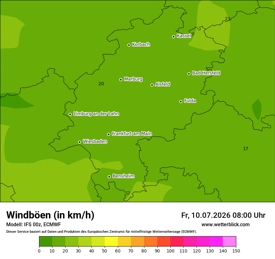 Modellkarte ECMWF – vmax – he