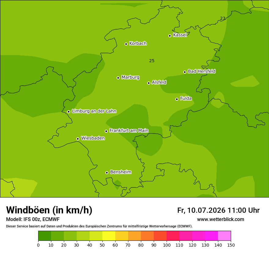 Modellkarte ECMWF – vmax – he