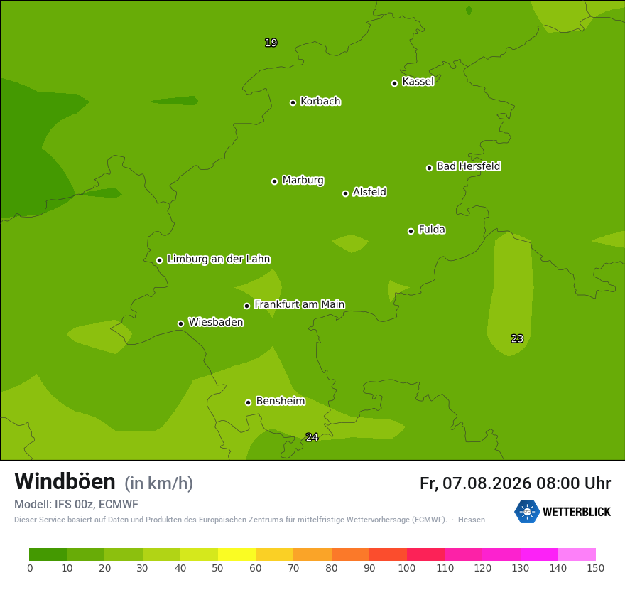 Modellkarte ECMWF – vmax – he