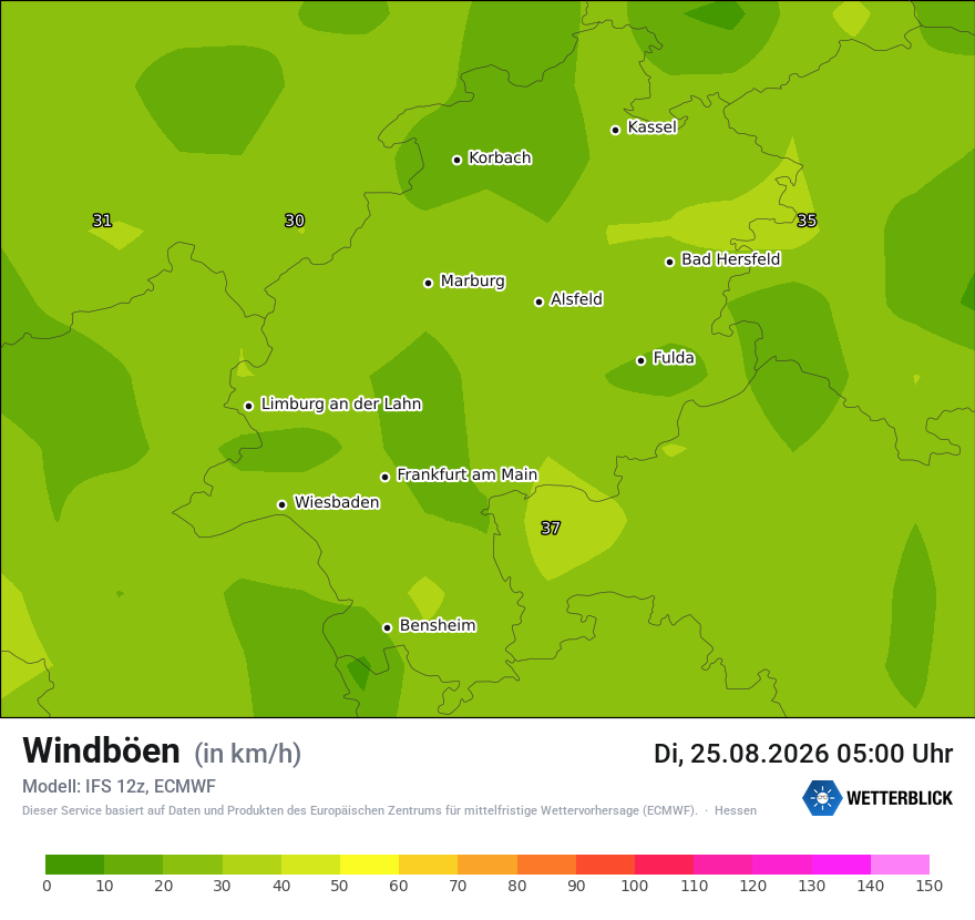 Modellkarte ECMWF – vmax – he