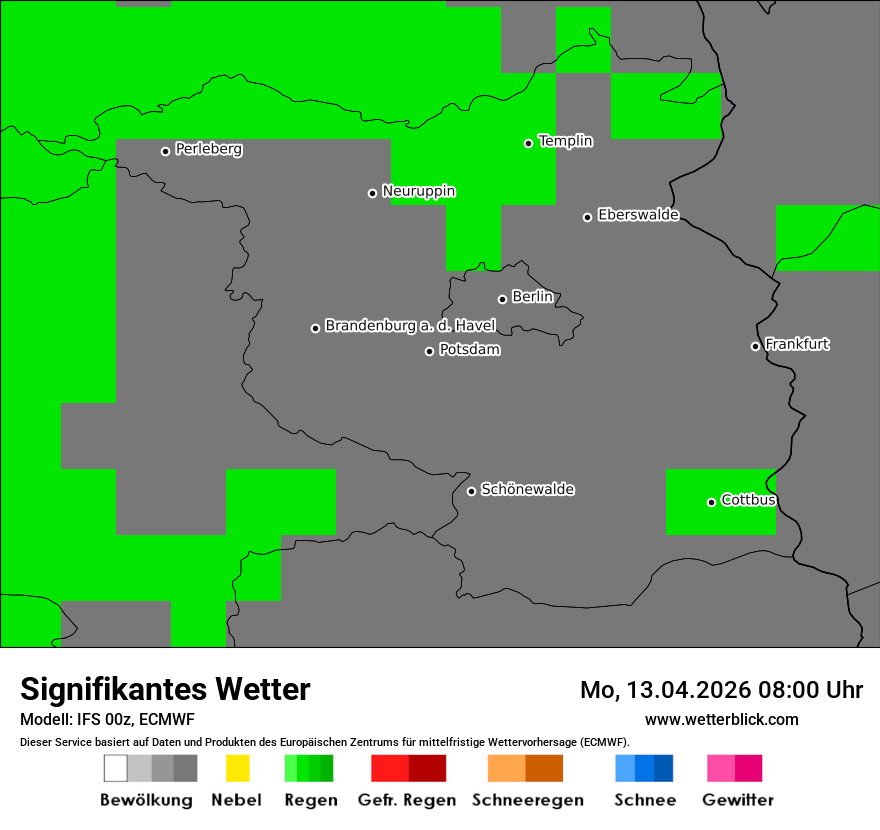 Modellkarte ECMWF – ww – bb