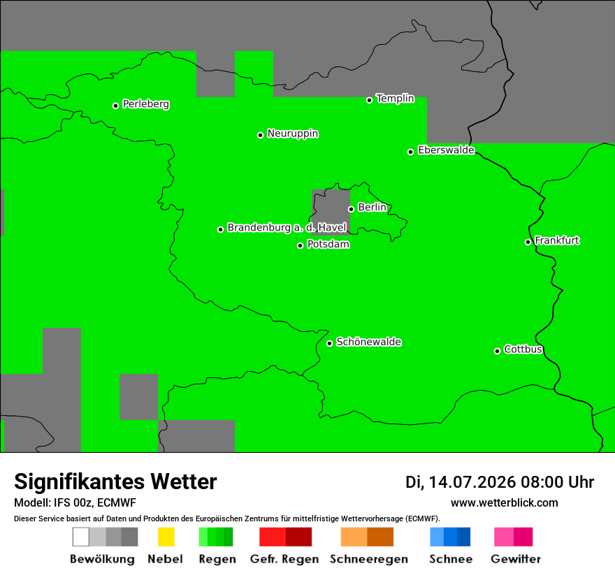 Modellkarte ECMWF – ww – bb