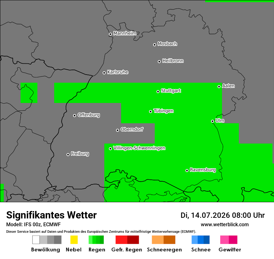 Modellkarte ECMWF – ww – bw