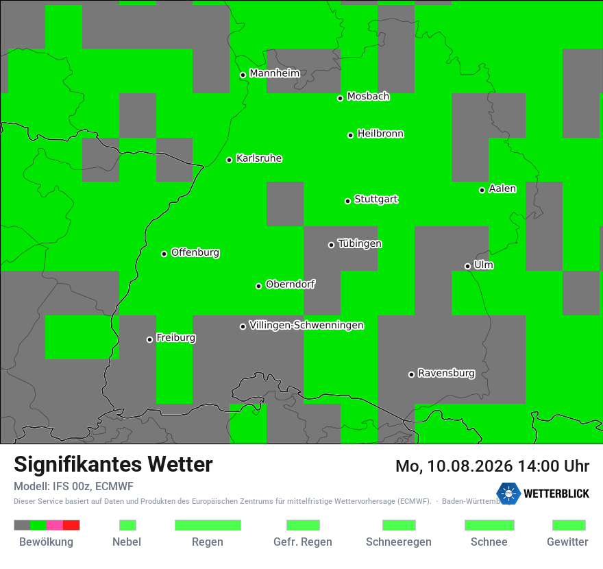 Modellkarte ECMWF – ww – bw