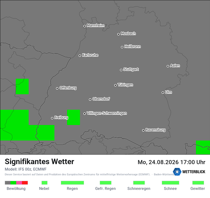Modellkarte ECMWF – ww – bw