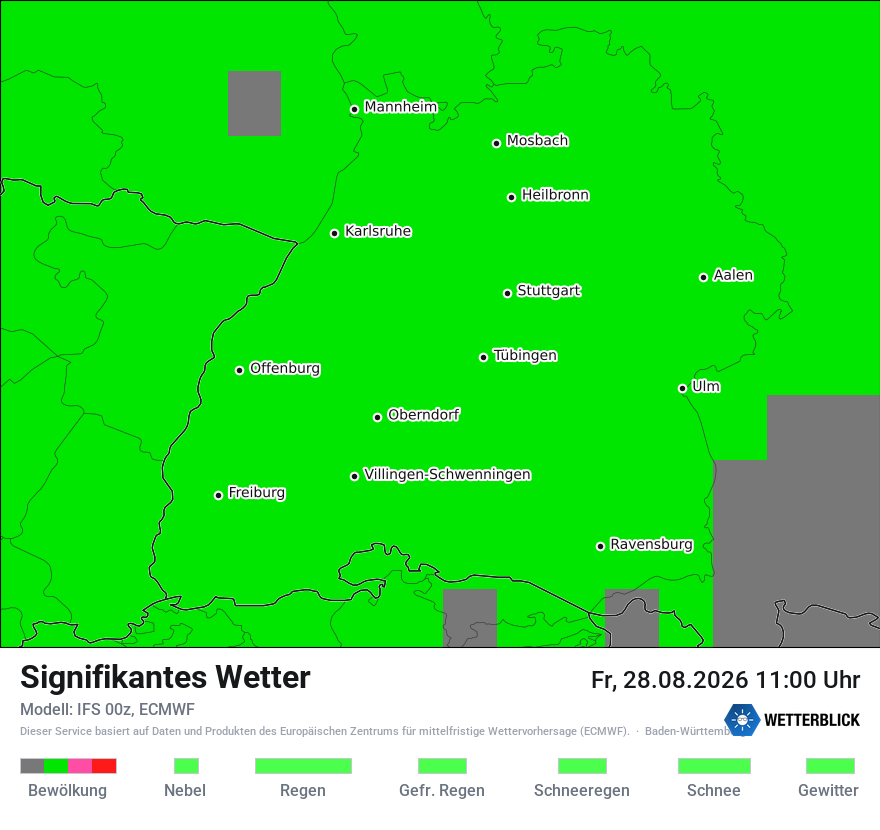 Modellkarte ECMWF – ww – bw