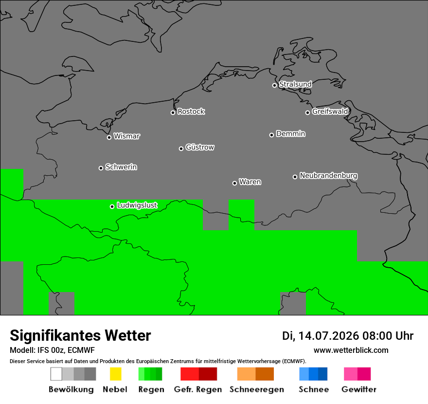 Modellkarte ECMWF – ww – mv