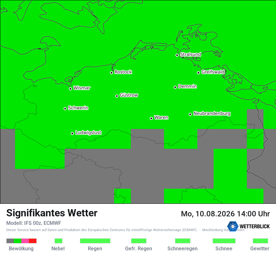Modellkarte ECMWF – ww – mv