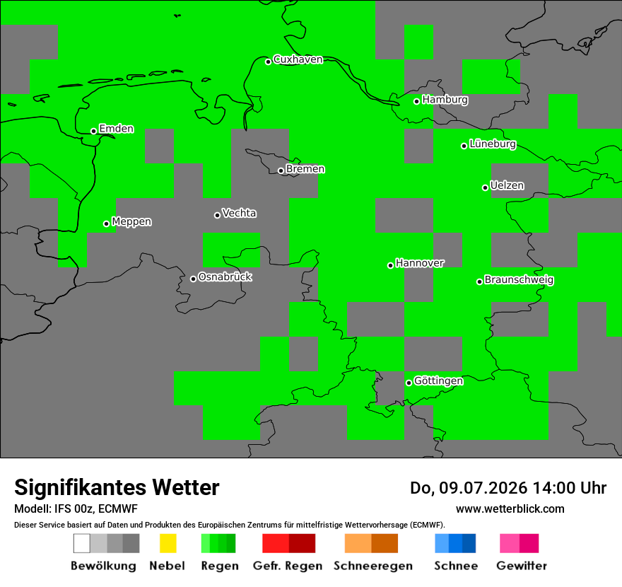 Modellkarte ECMWF – ww – ni