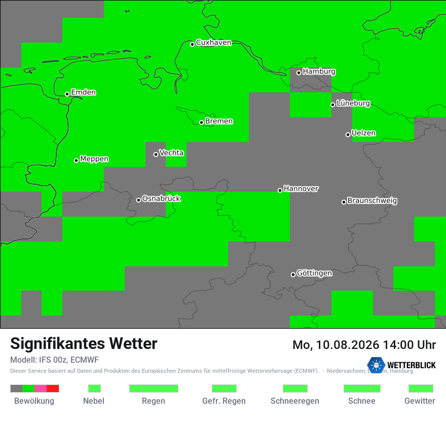 Modellkarte ECMWF – ww – ni