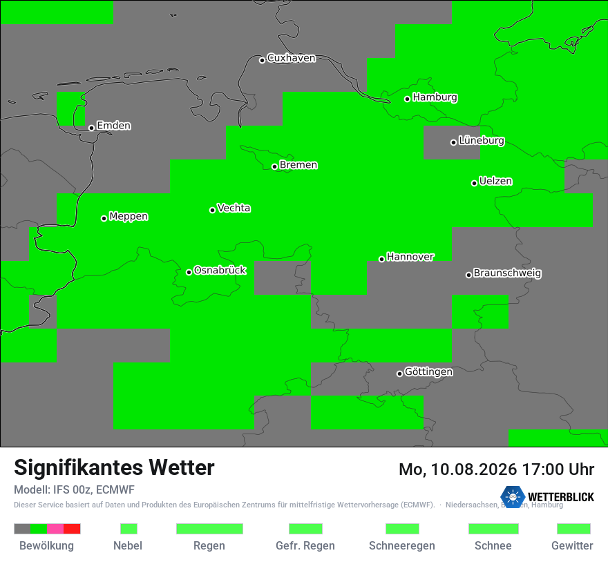 Modellkarte ECMWF – ww – ni