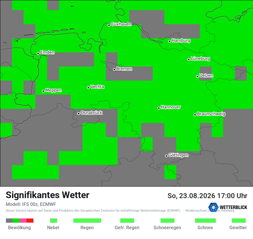 Modellkarte ECMWF – ww – ni