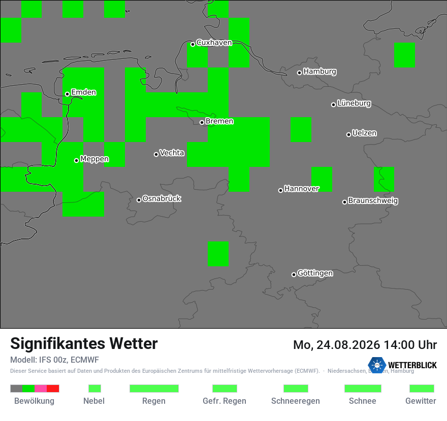 Modellkarte ECMWF – ww – ni