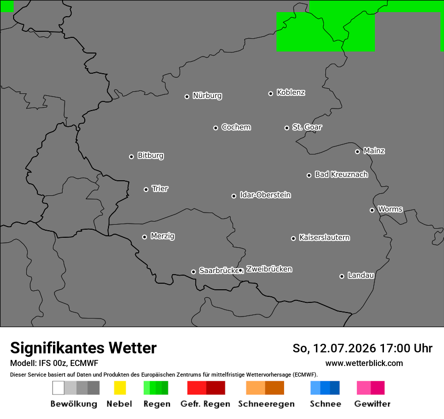 Modellkarte ECMWF – ww – rp