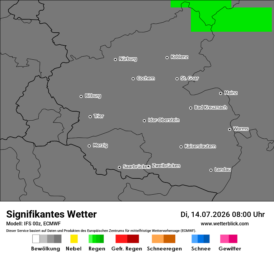 Modellkarte ECMWF – ww – rp