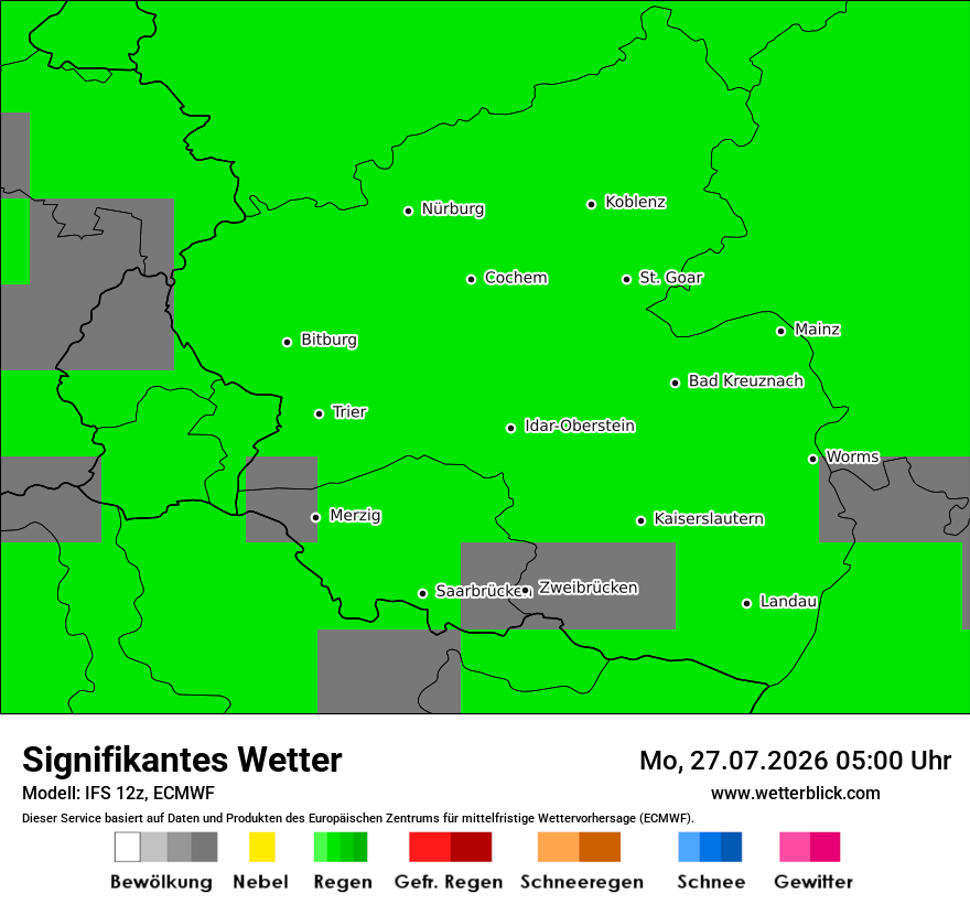 Modellkarte ECMWF – ww – rp