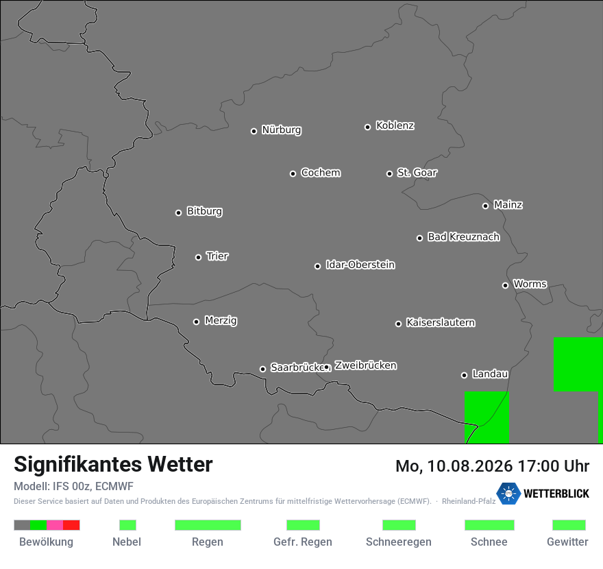 Modellkarte ECMWF – ww – rp