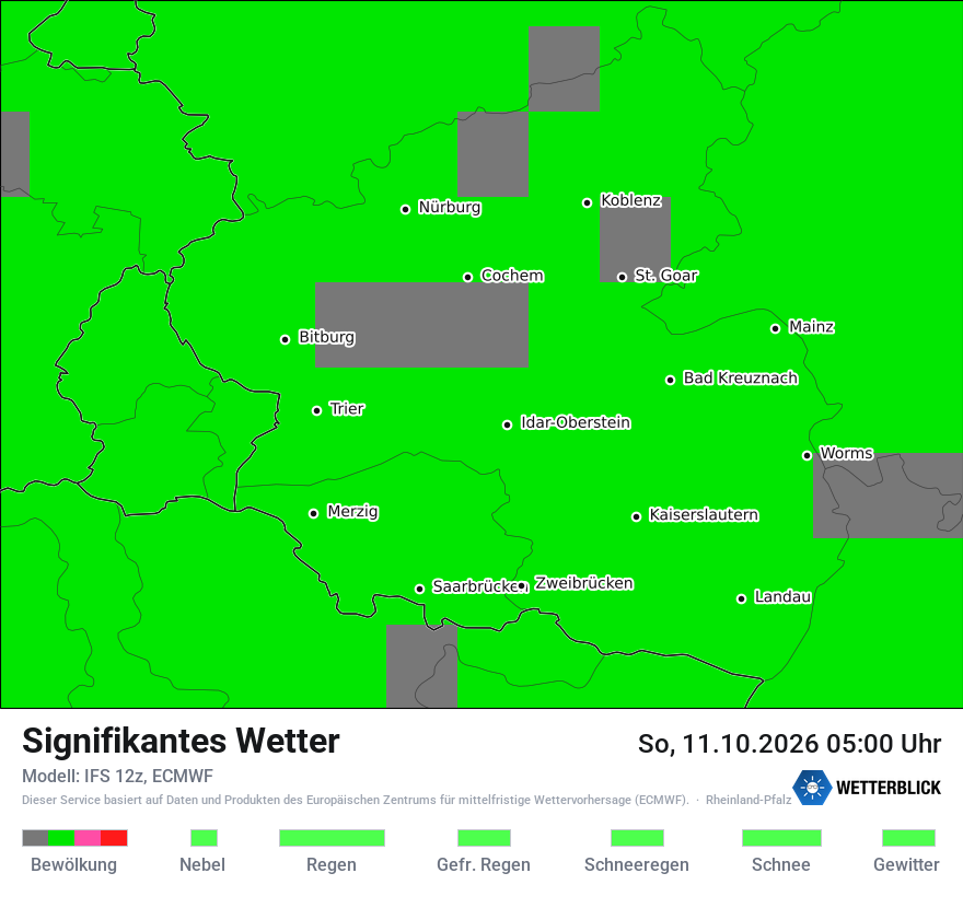 Modellkarte ECMWF – ww – rp