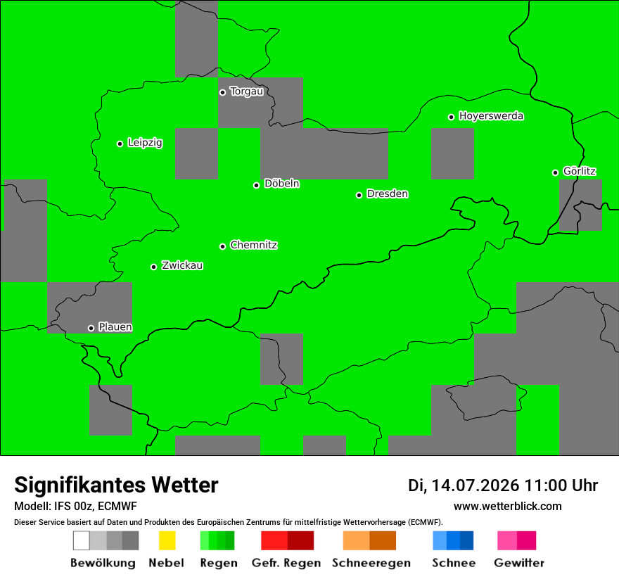 Modellkarte ECMWF – ww – sn