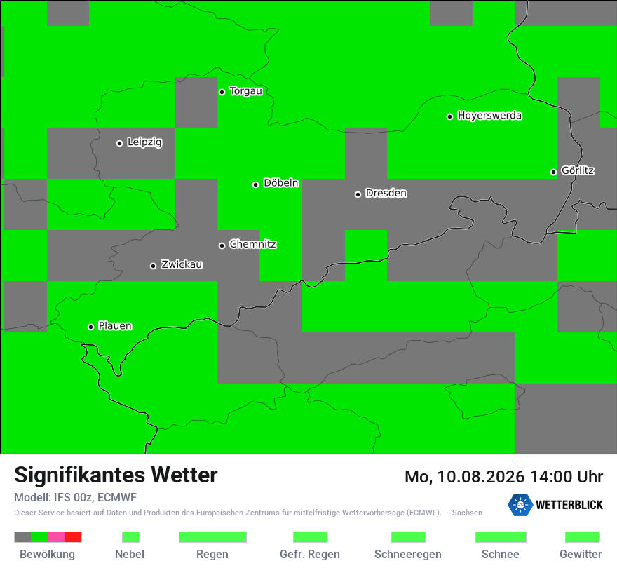 Modellkarte ECMWF – ww – sn
