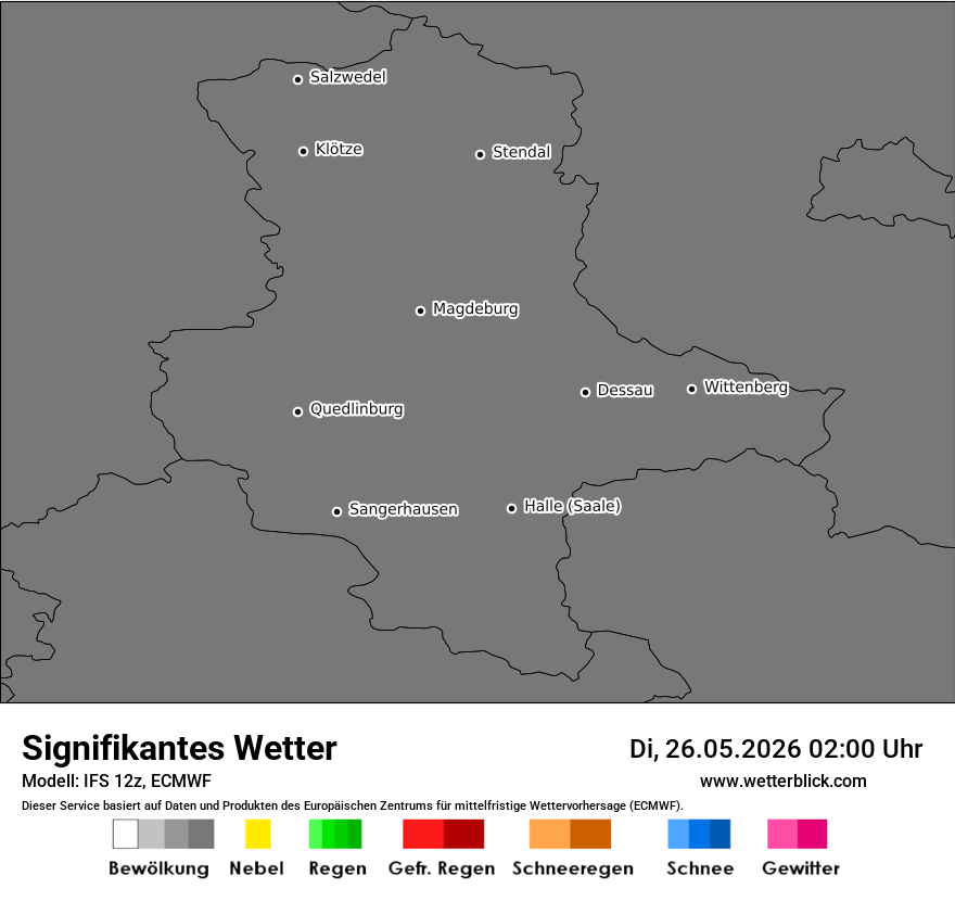 Modellkarte ECMWF – ww – st