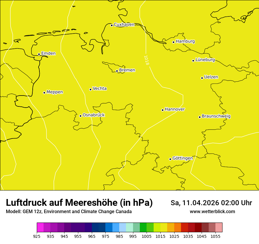 Modellkarte GEM – pmsl – ni