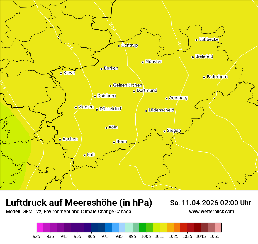 Modellkarte GEM – pmsl – nrw