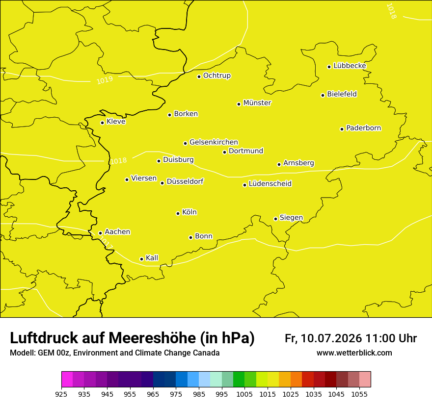 Modellkarte GEM – pmsl – nrw