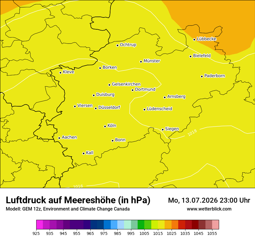 Modellkarte GEM – pmsl – nrw