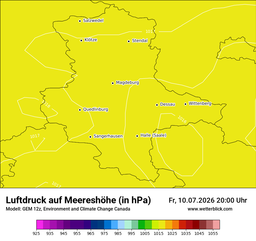 Modellkarte GEM – pmsl – st