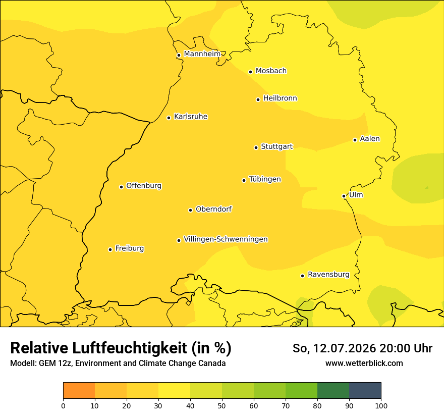 Modellkarte GEM – relhum – bw