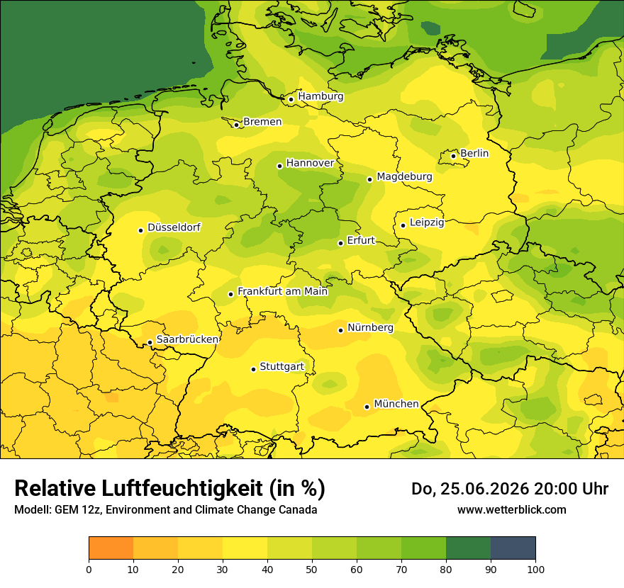 Modellkarte GEM – relhum – deutschland